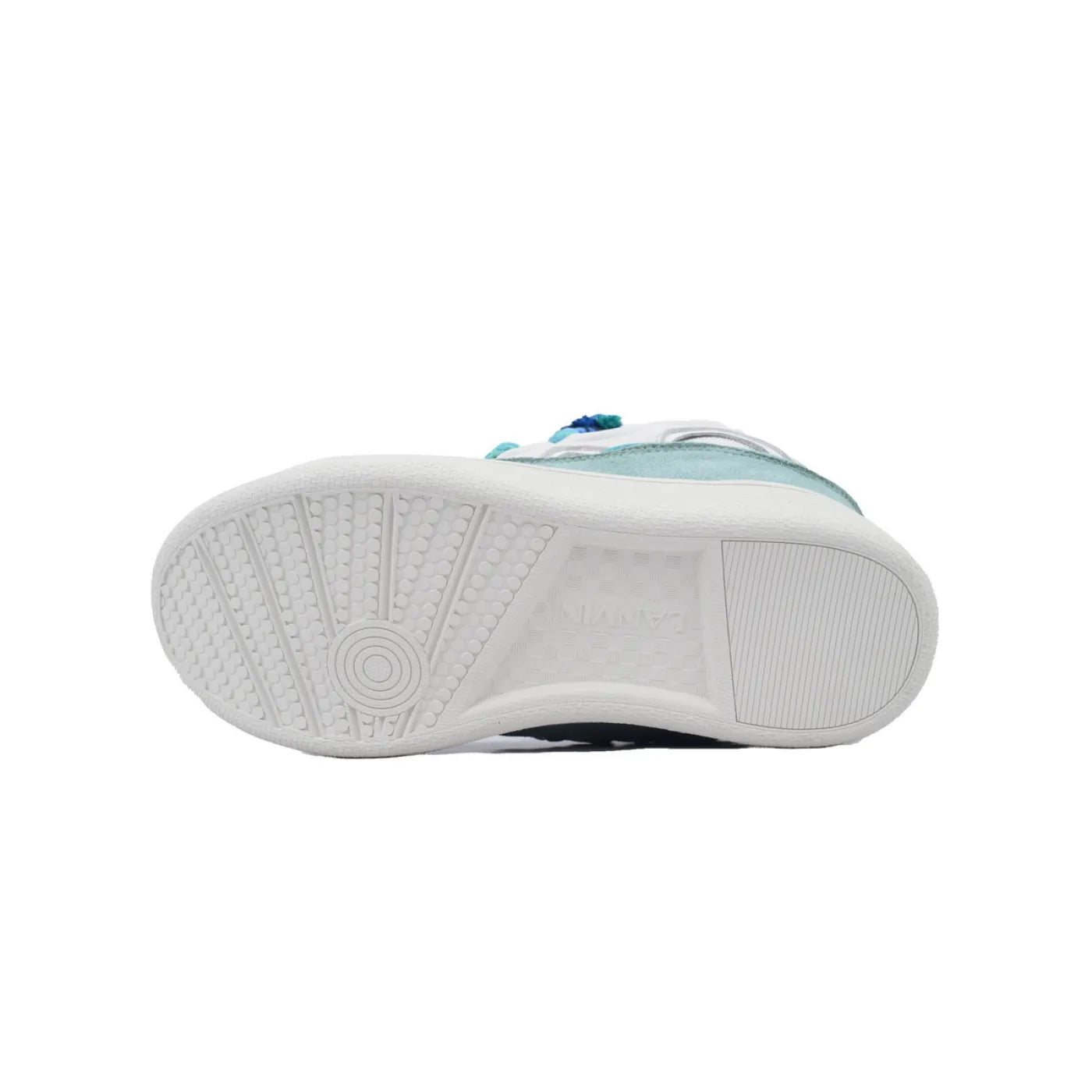 Lanvin Leather Curb White Blue