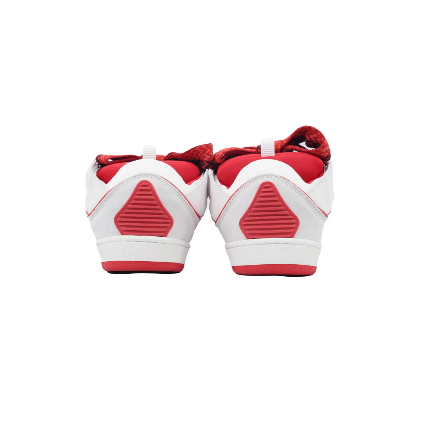 LANVIN LEATHER CURB WHITE AND RED