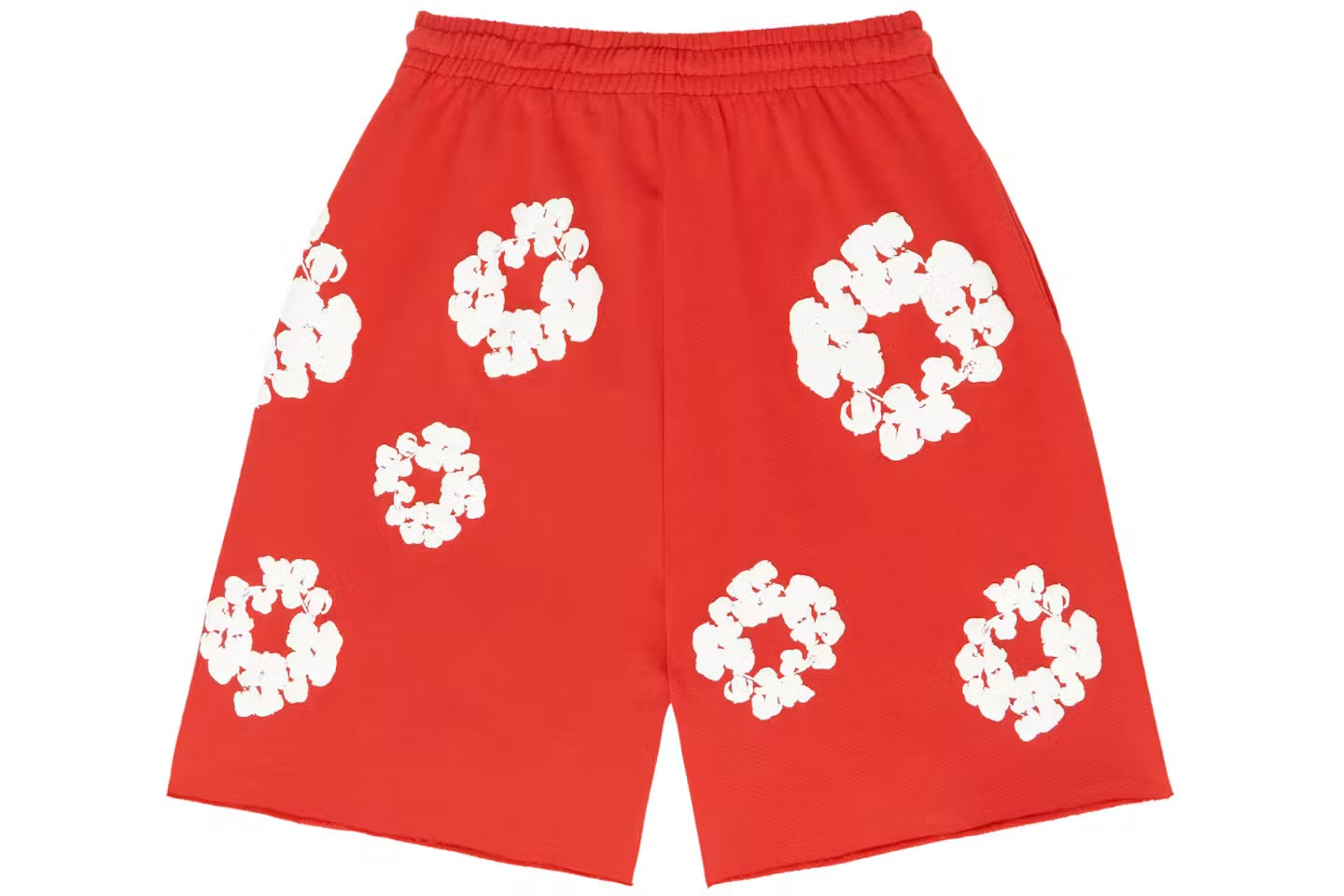 Denim Tears The Cotton Wreath Shorts red