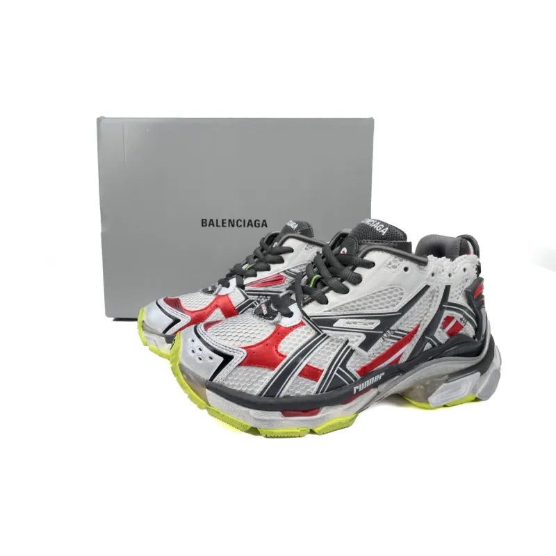 Balenciaga Runner White Black and Red