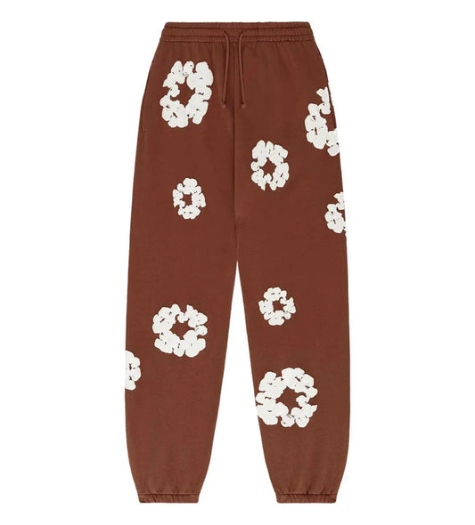 DENIM TEARS COTTON WREATH SWEATPANTS BROWN