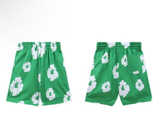 Denim Tears The Cotton Wreath Shorts green