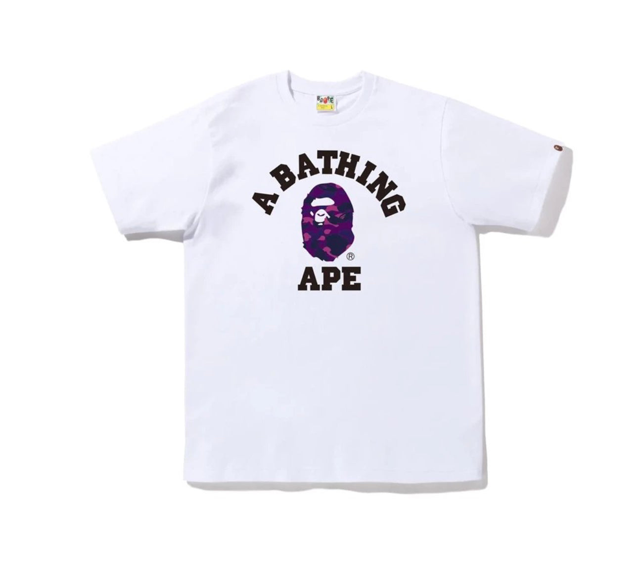 BAPE SHIRT PURPLE WHITE