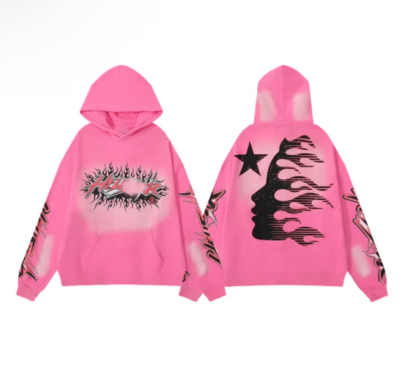 HELLSTAR HOODIE PINK