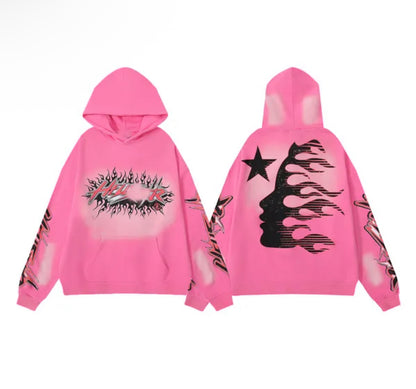 HELLSTAR HOODIE PINK