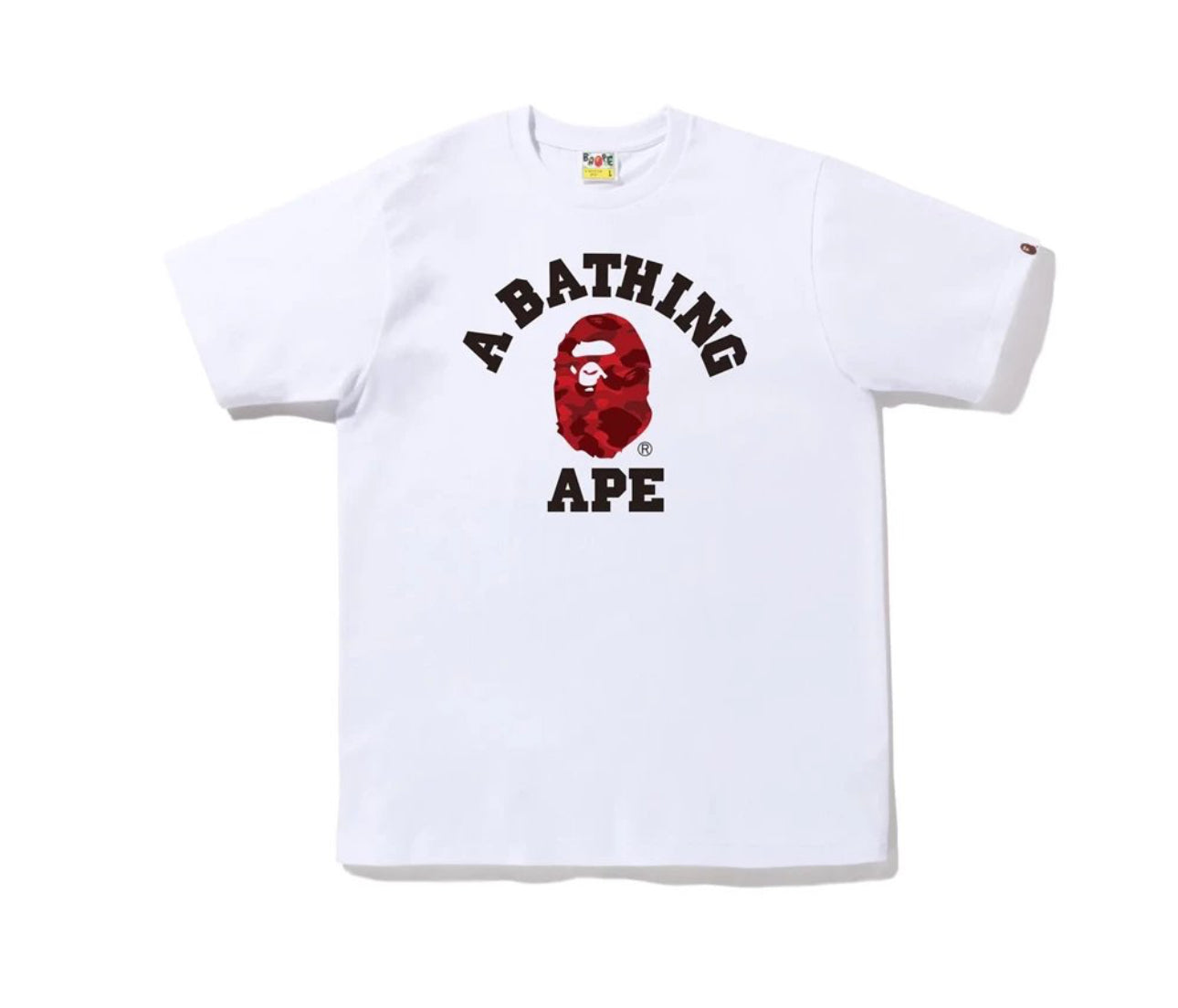 BAPE SHIRT WHITE RED