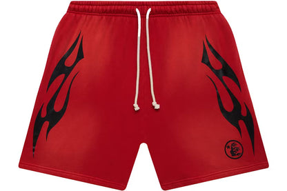 Hellstar Flame Shorts Red