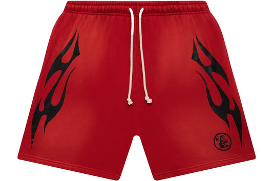 Hellstar Flame Shorts Red