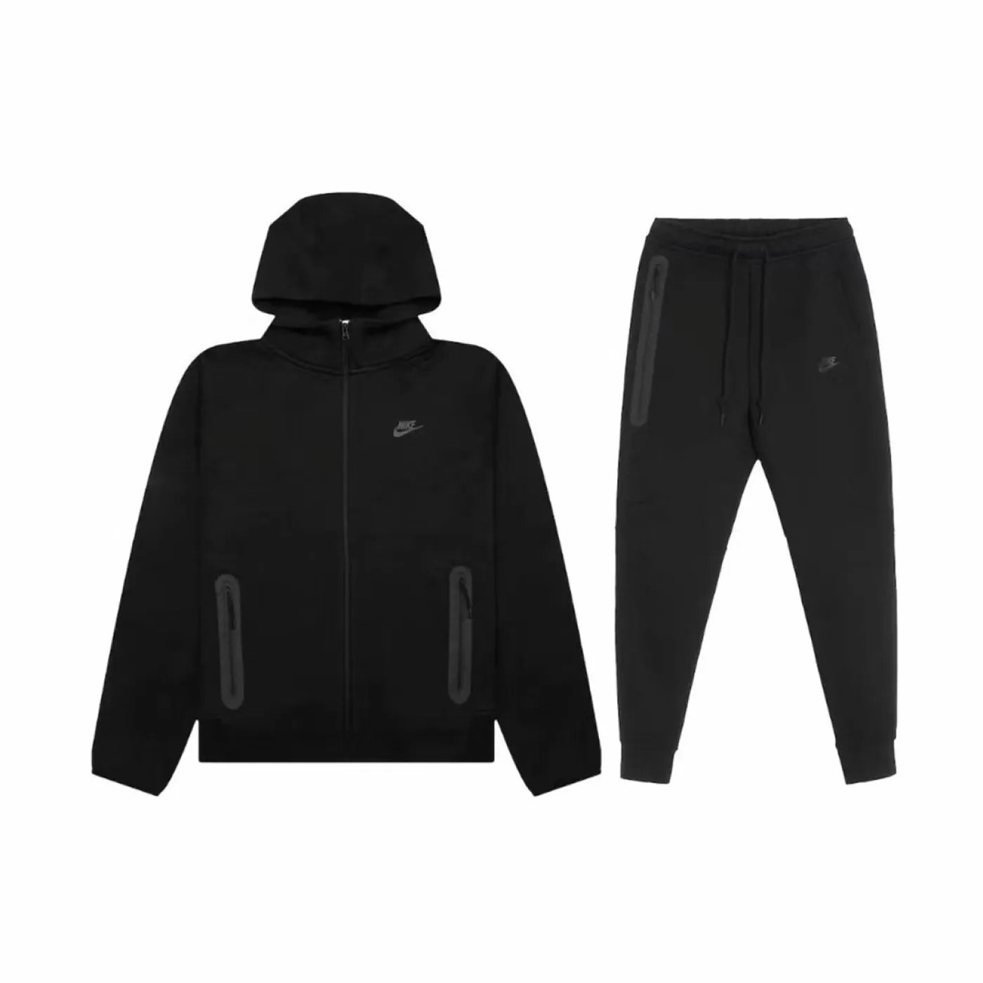 Nike Sportswear Tech Fleece Full-Zip Hoodie & Joggers Set Black