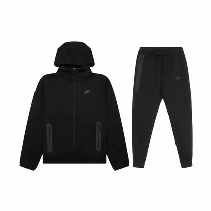 Nike Sportswear Tech Fleece Full-Zip Hoodie & Joggers Set Black