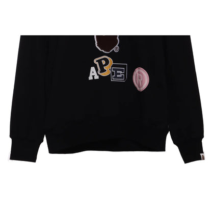BAPE ape head  hoodie Black