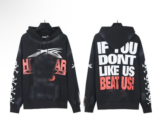 HELLSTAR HOODIE IF YOU DONT LIKE US BEAT US