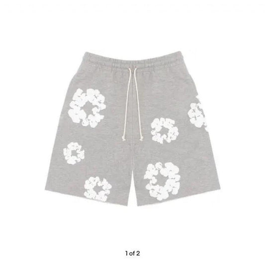 DENIM TEARS COTTON WREATH SHORTS GREY