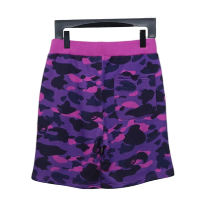 BAPE Camouflage Shark Mouth Shorts Purple