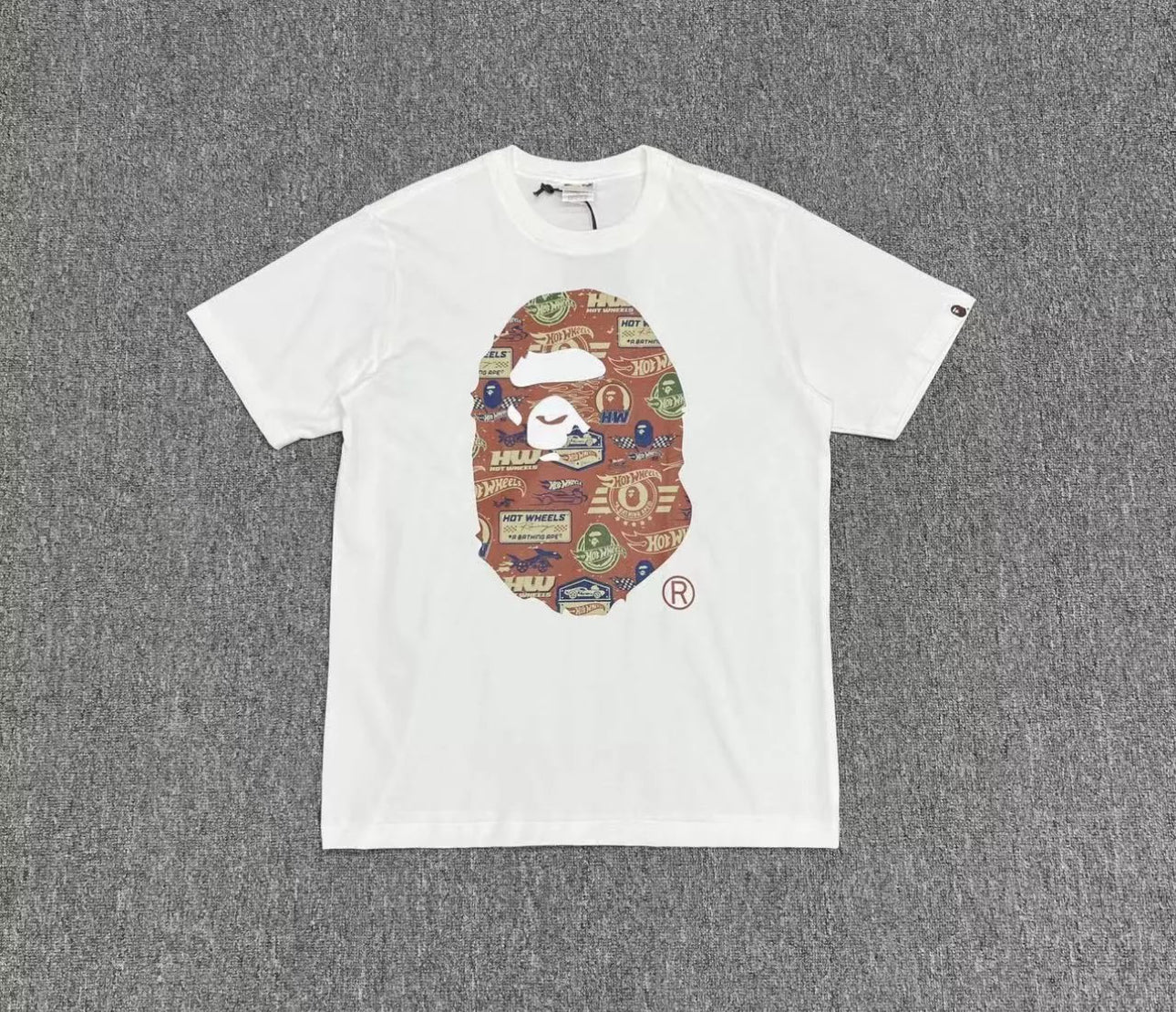 BAPE SHIRT WHITE BROWN