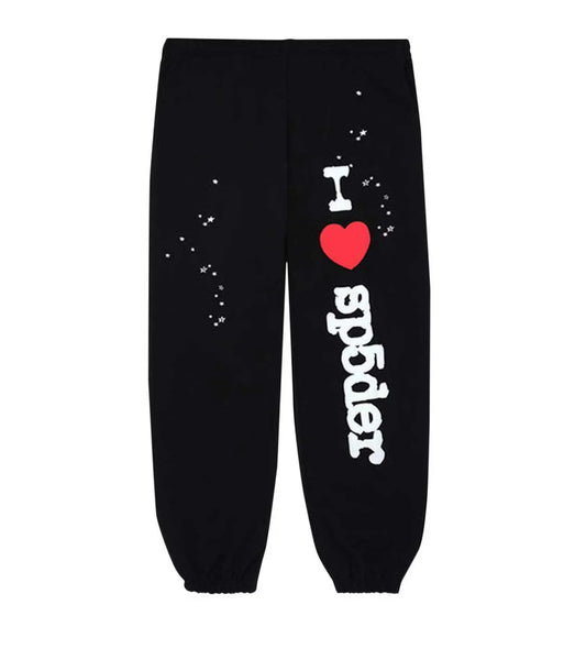 SP5DER I HEART SP5DER SWEATPANTS BLACK