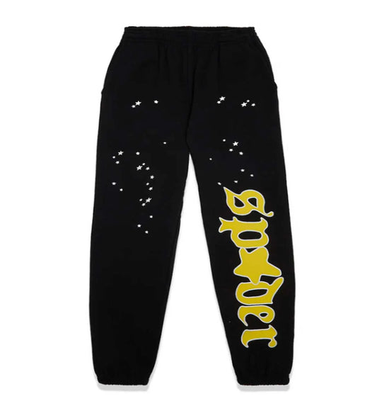 SP5DER BLACK JEFFERY SWEATPANTS