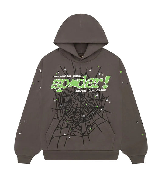 SP5DER PUNK V2 HOODIE SLATE GREY