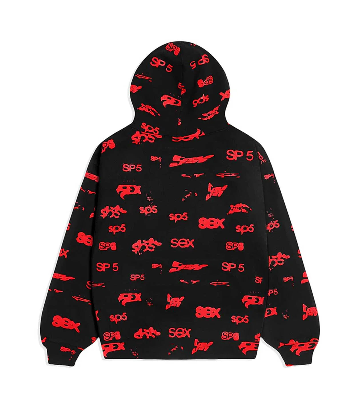 SP5DER SEX AOP HOODIE BLACK
