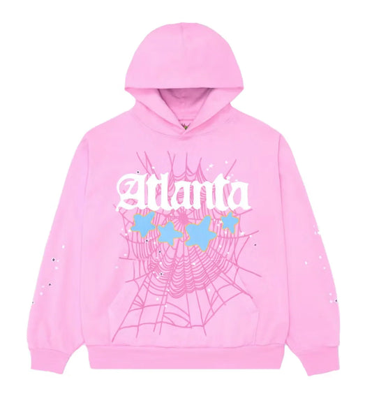 SP5DER PINK ATLANTA HOODIE