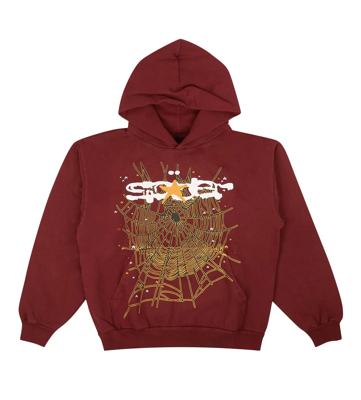 SP5DER LOGO HOODIE MAROON