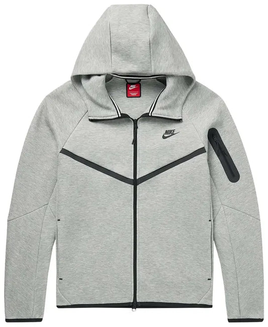 Nike Tech Full Zip Windrunner Hoodie 'Dark Grey Heather/Black'