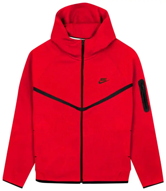 Nike Tech Full Zip Windrunner Hoodie 'Gym Red/Black'