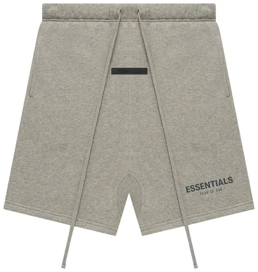 Fear of God Essentials Summer Core Sweat Short Dark Heather Oatmeal